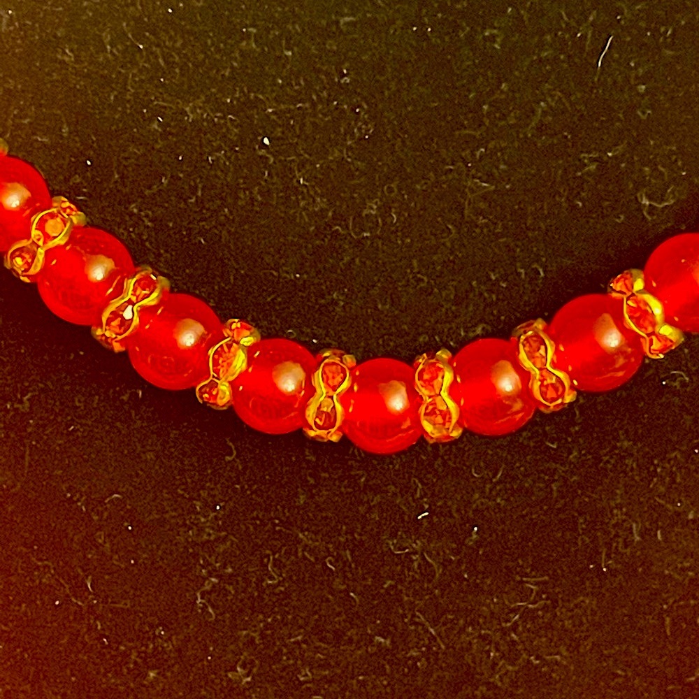 Genuine Beauty Red Ruby Gemstone Necklace. Matching Earrings to Come! Set!! - Picture 3 of 4
